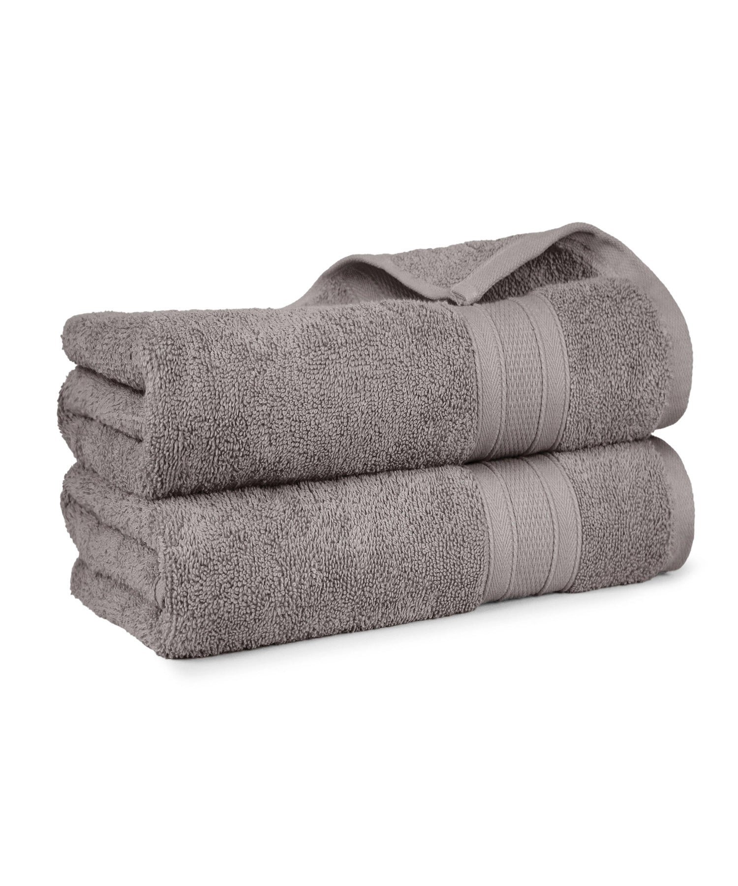 Soft Comfort 2Pc Bath Towel Set, Charcoal|509 GSM Cotton|Air Rich Technology - Image 2