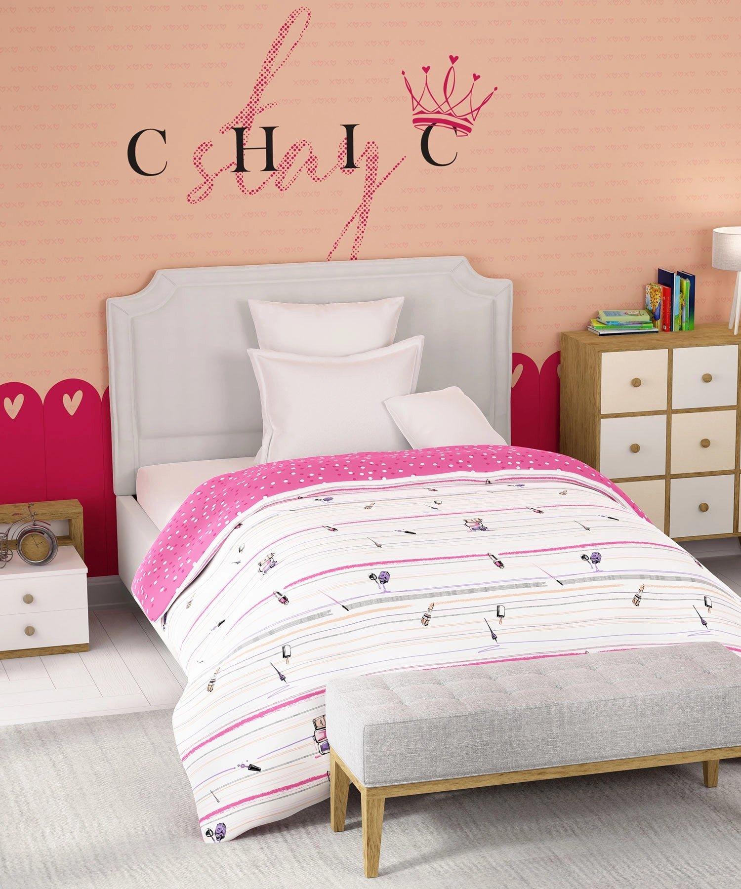 Juniors Single AC Comforter, Slumber Party|144 TC Cotton - Image 2