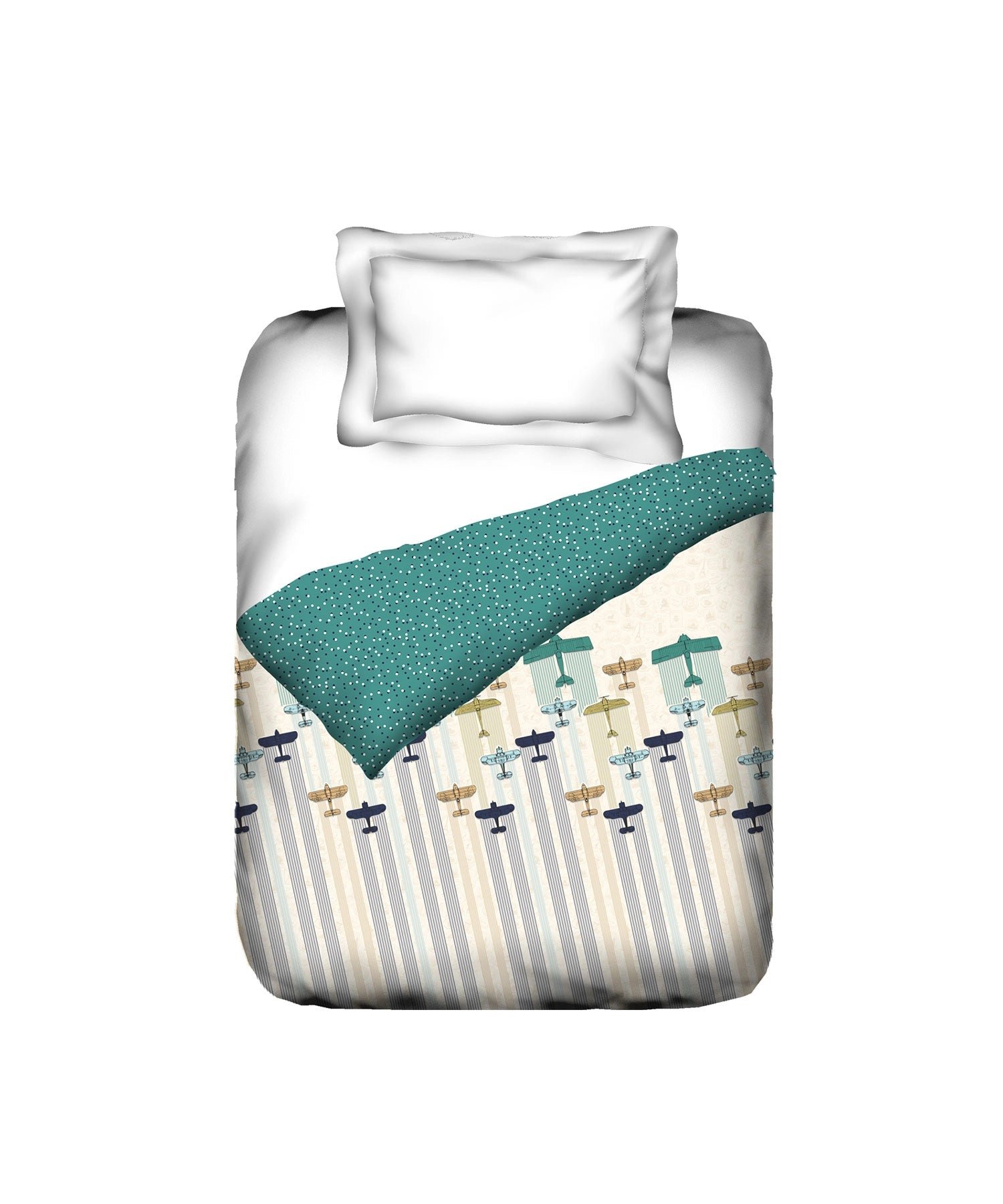 Juniors Single AC Comforter, Passport|144 TC Cotton - Image 3