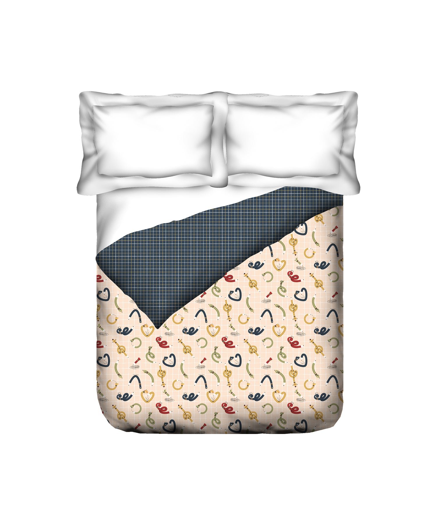 Juniors Double AC Comforter, Scribble Spot| 144TC Cotton - Image 3