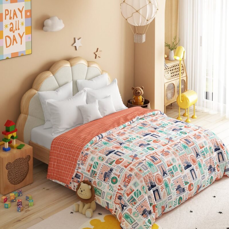 Juniors Double AC Comforter, Wander Ways| 144TC Cotton