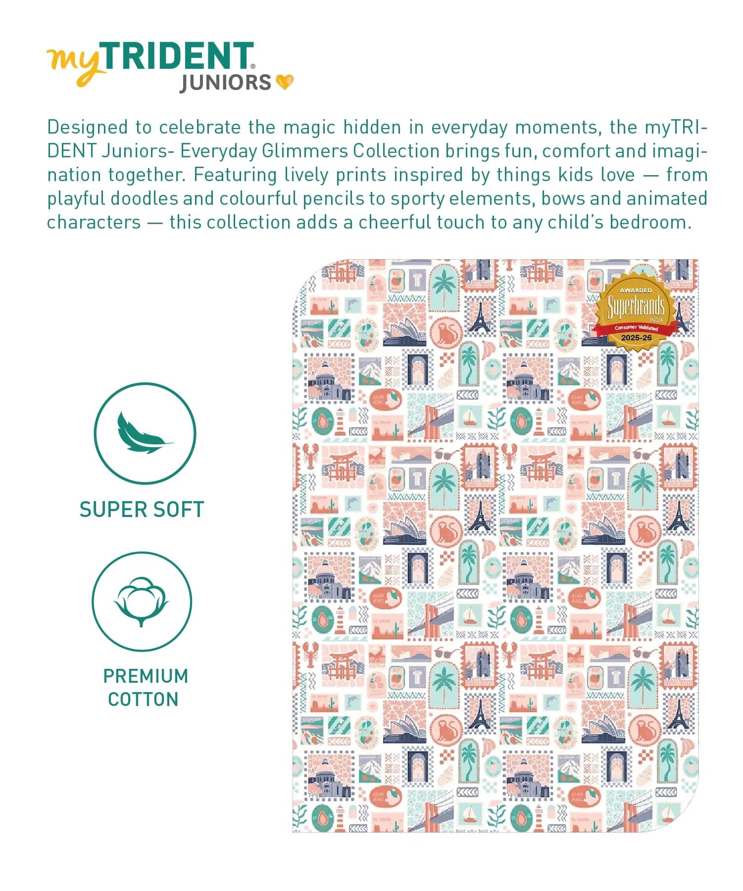 Juniors Single AC Comforter, Wander ways| 144TC Cotton - Image 5