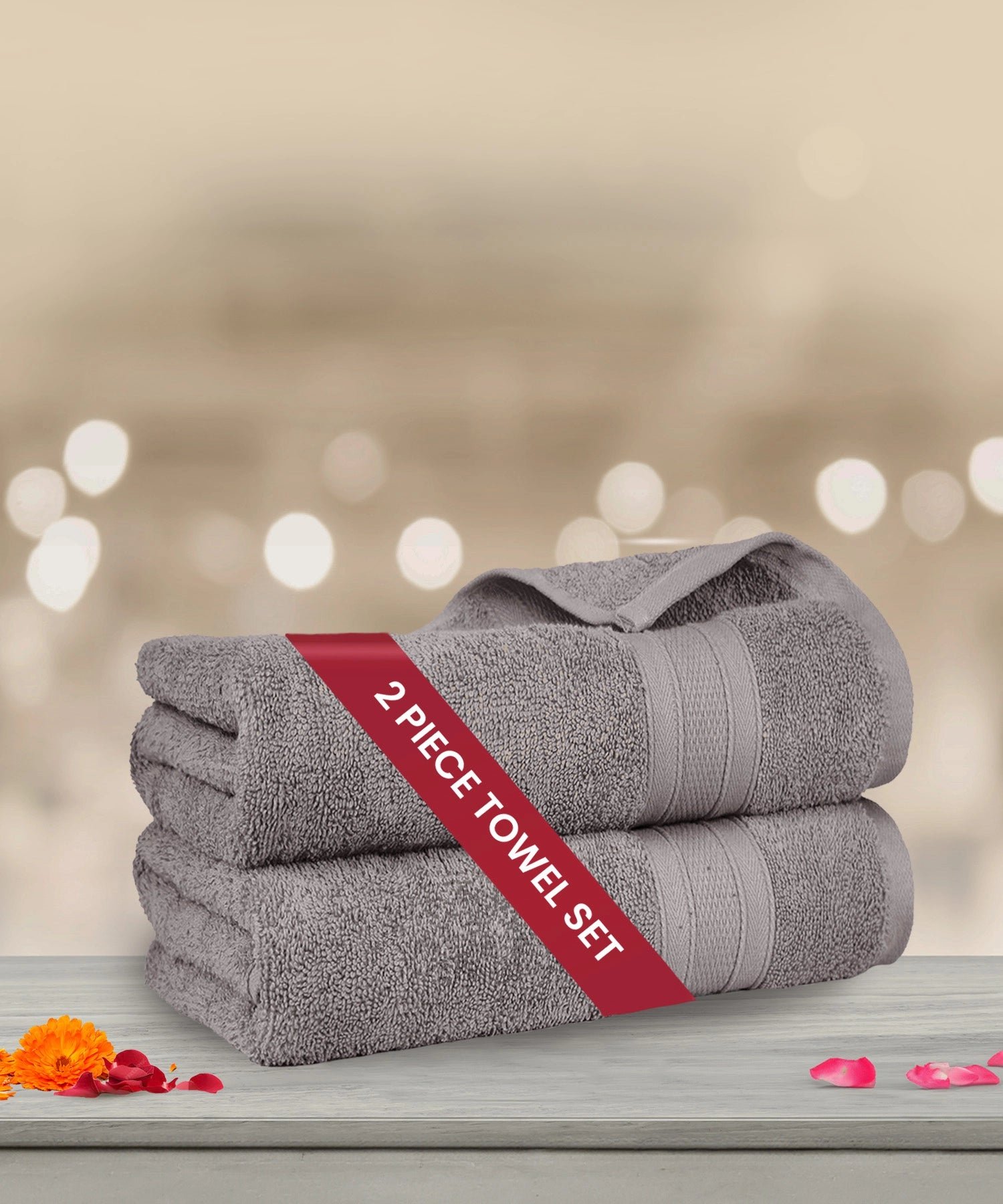 Soft Comfort 2Pc Bath Towel Set, Charcoal|509 GSM Cotton|Air Rich Technology - Image 8