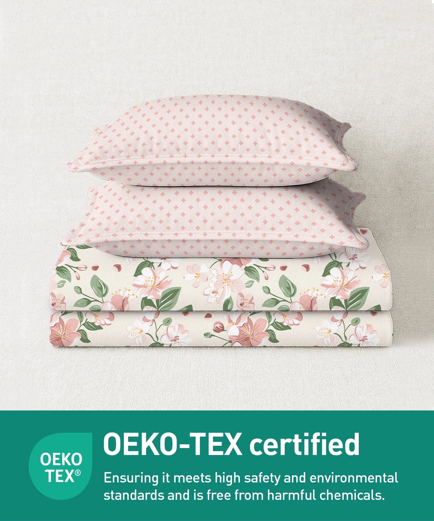 Soft Comfort King Fitted Bedsheet Set, DAISY |180 TC Cotton|2 Pillow Covers - Image 4
