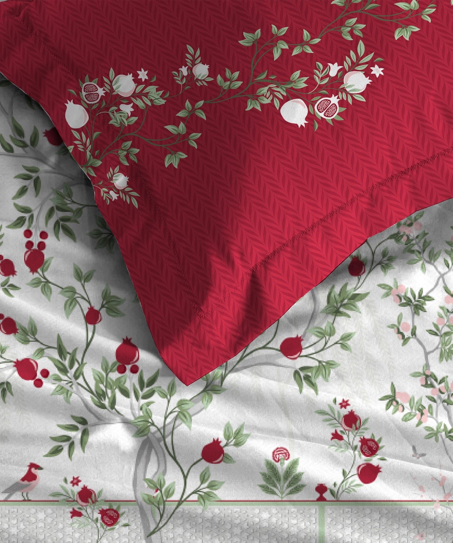 Classic Folklores King Bedsheet Set, Fairy’s Harvest|210 TC Cotton| 2 Pillow Covers - Image 5