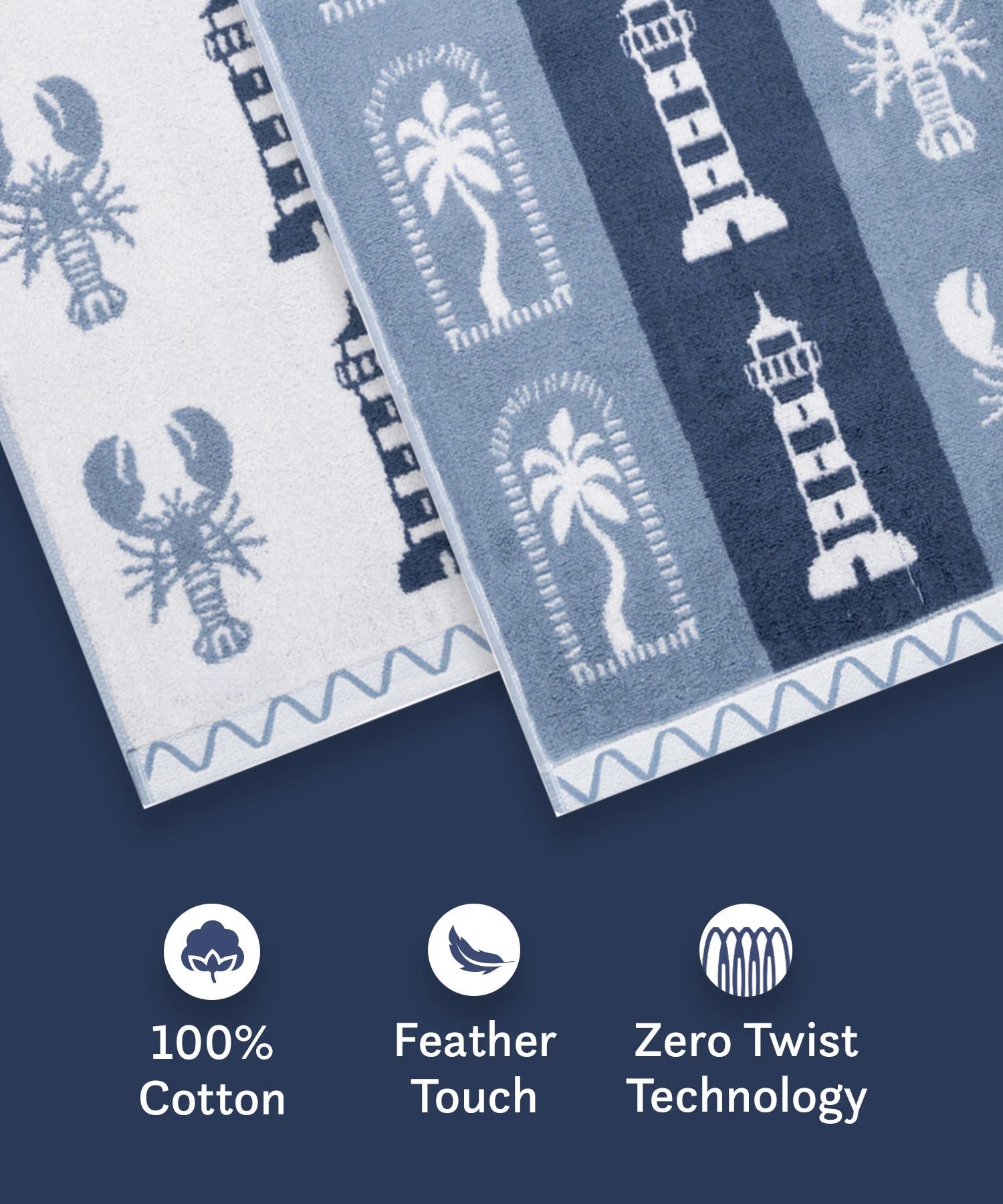 Juniors 2 Pc Hand Towel Set, Wander| 550 GSM | 100% Premium Cotton - Image 7