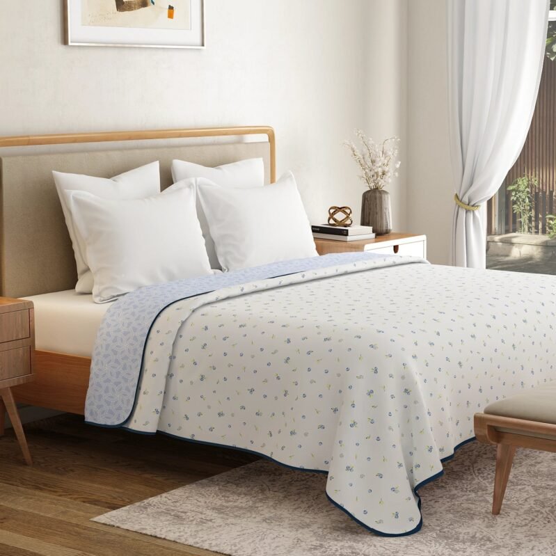 Everyday Double Dohar, Blueberry|95 GSM Micro Polyester|Reversible