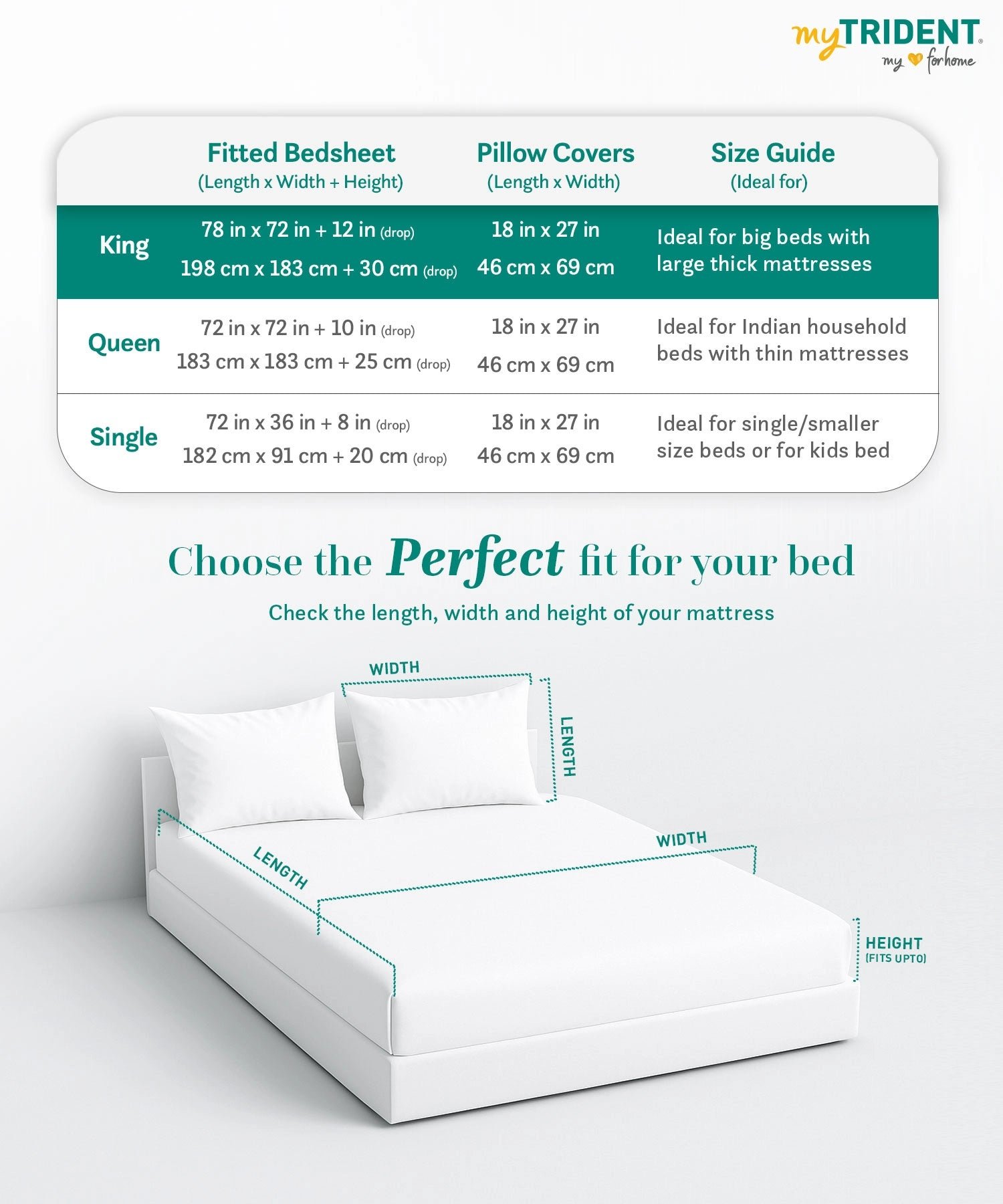 Soft Comfort King Fitted Bedsheet Set, ORNA |180 TC Cotton|2 Pillow Covers - Image 8